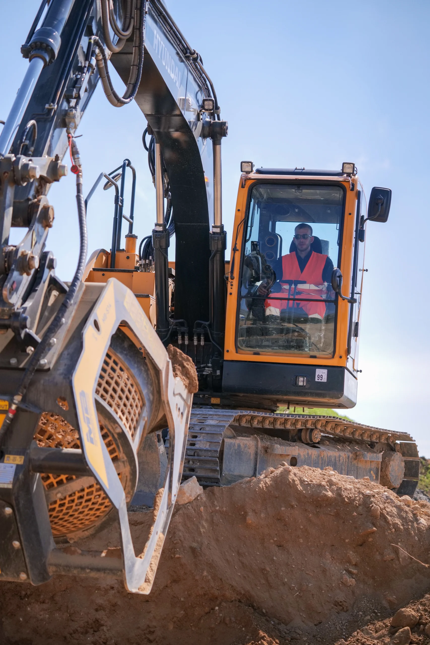 Chantier de travaux publics en Normandie